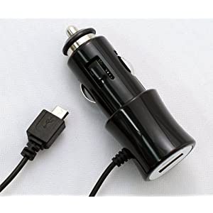 エアージェイ 車載シガーソケット用DC充電器 スマートフォン/microUSB携帯電話対応(USBポート付)ブラック DKJ-SDXB